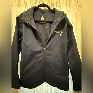 NFL New England Patriots Navy Blue zip up fleece lined jacket. Like new.